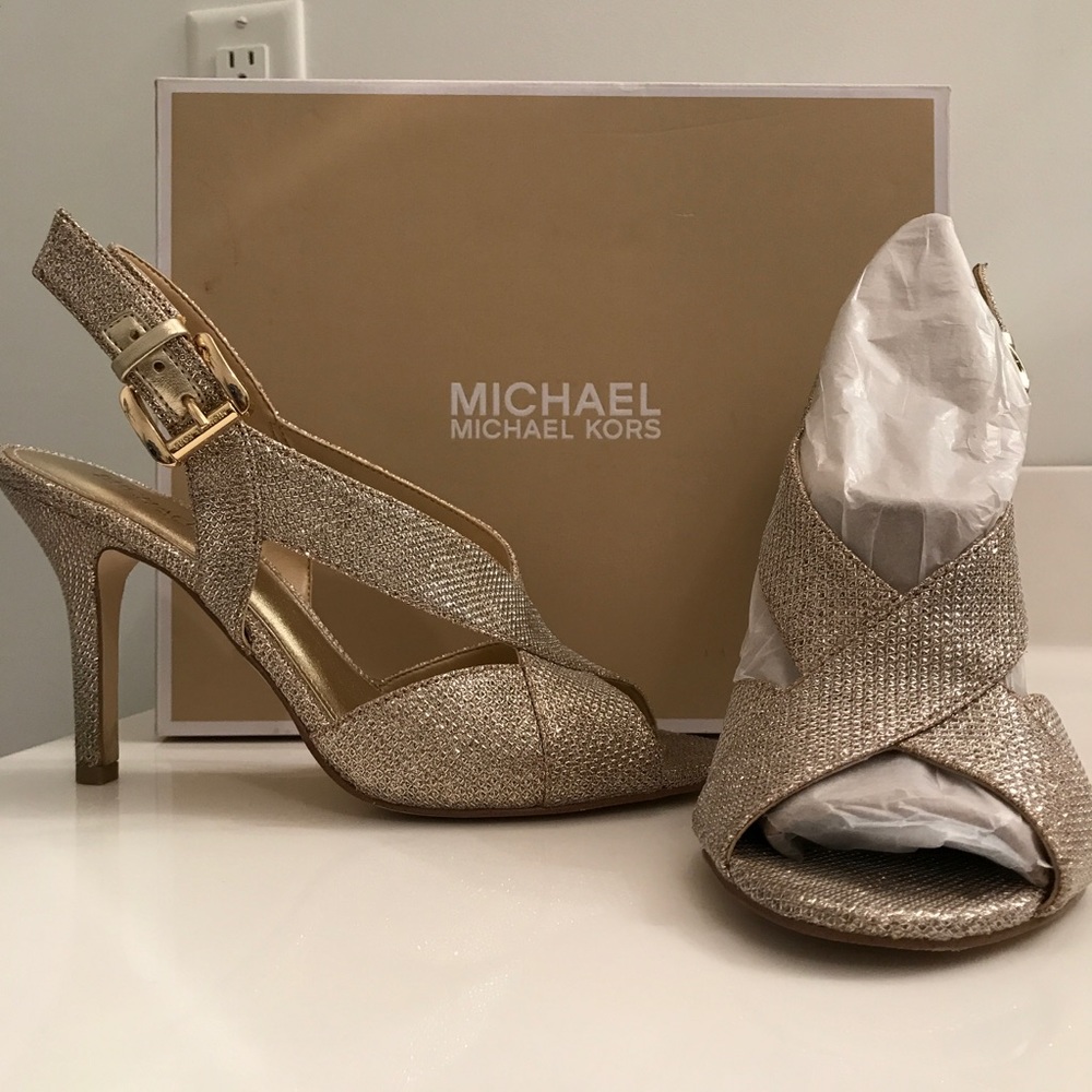 michael kors sparkle heels